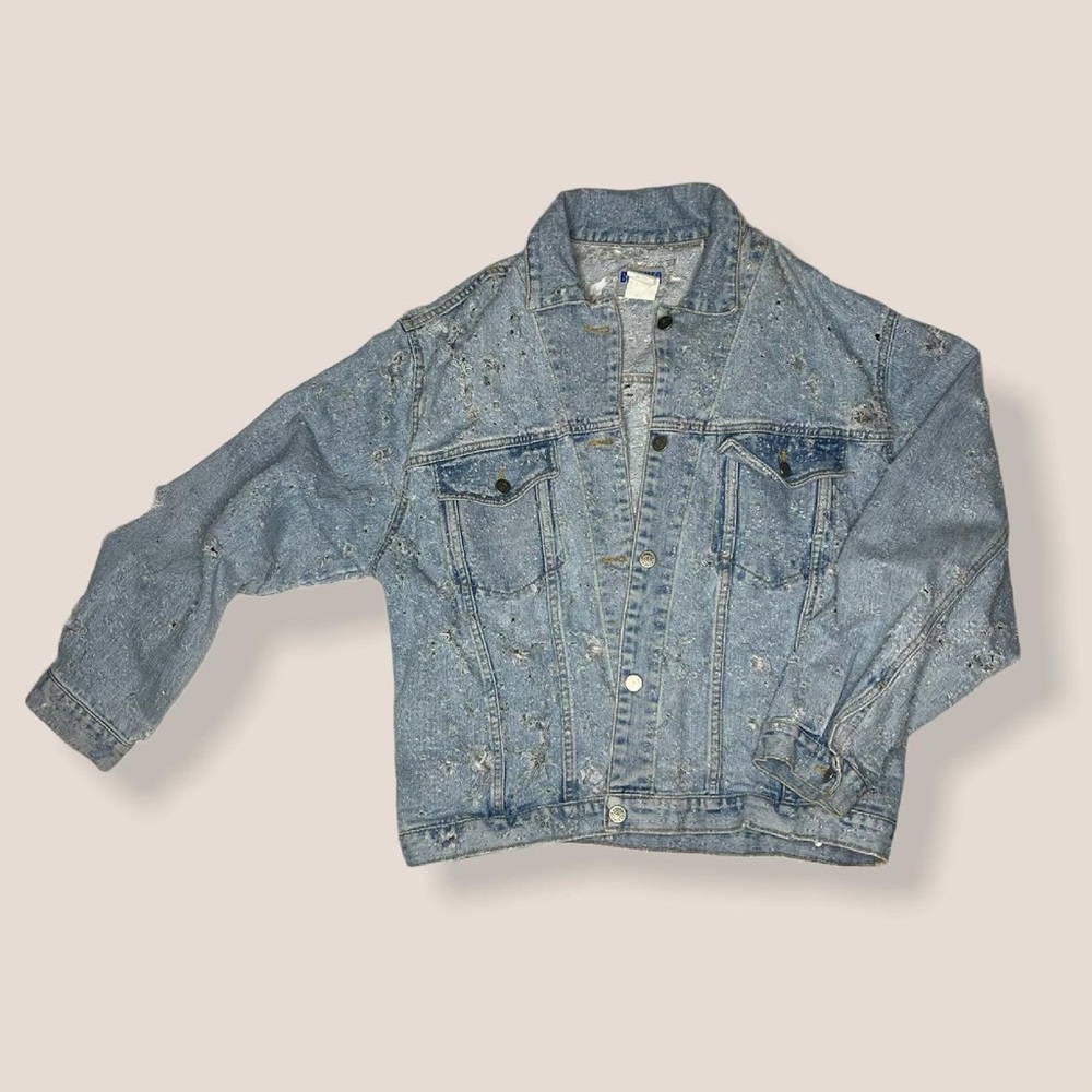 Distressed Denim Jacket - Picture 1 of 7